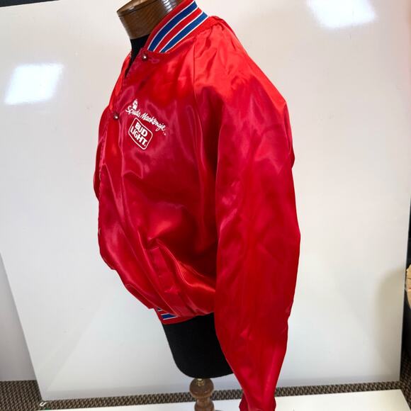 Vtg Spuds Mackenzie Bud Light Satin Jacket Mens Sz XL Anheuser Busch 80s Promo - Picture 5 of 11